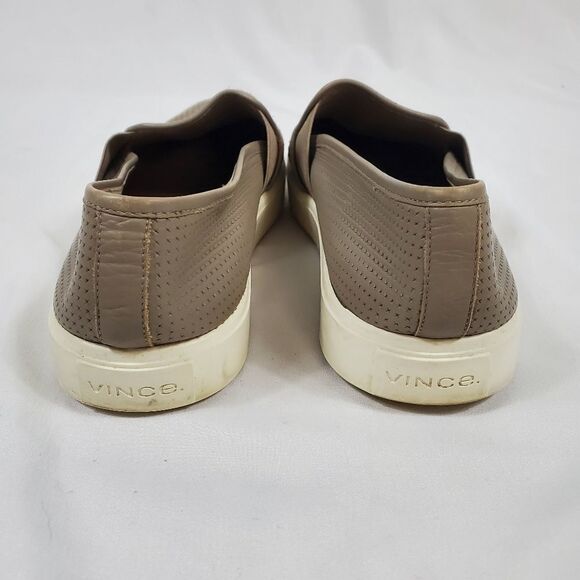 Vince Blair Perforated Leather Slip-on Sneakers in Beige - Size 8.5 - Picture 4 of 9